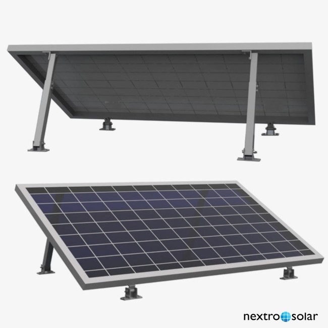 Verstellbare Halterung Flachdach / Wand 15-30°  Balkonkraftwerk für 1  Modul - Photovoltaik Nextro Solar